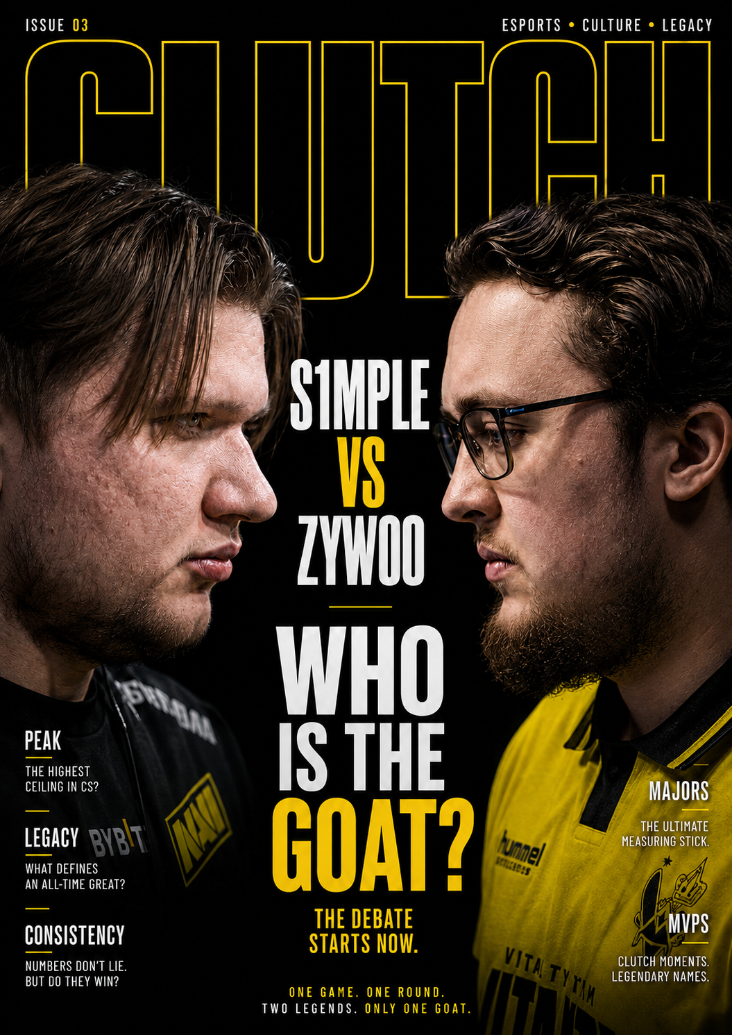 Tapa de CLUTCH Issue 03 con s1mple y ZywOo